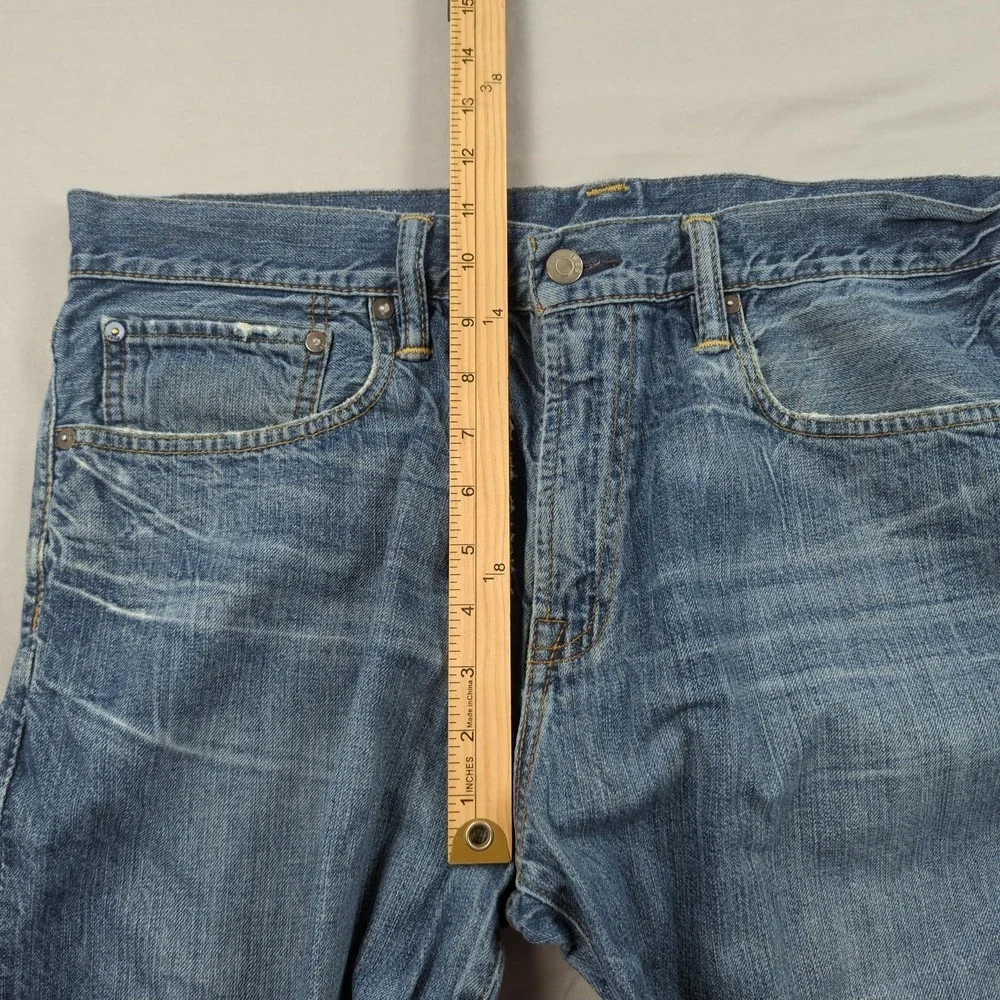 Gap Jeans‎ Mens 35x32 Blue 1969 Standard Distressed Casual Preppy Faded